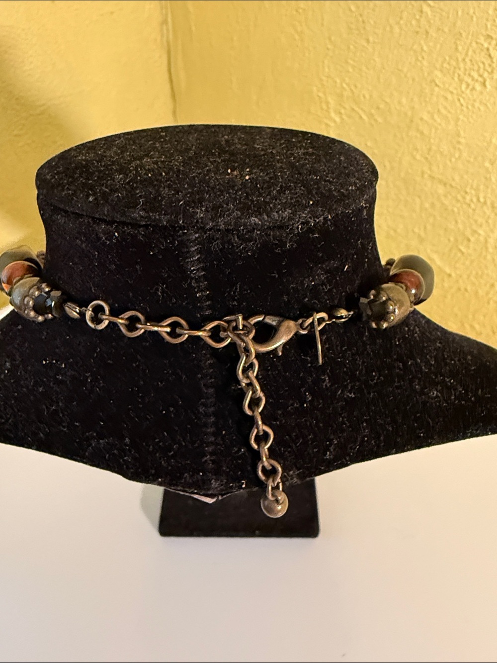 Chico's Brown and Black Beaded Pendant Necklace - Picture 2 of 5
